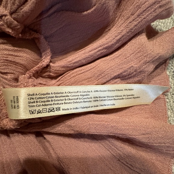 NWT Free People Intimately Adella Cami Mauve Lace Ruffled Tank Top Size XS - Picture 6 of 10